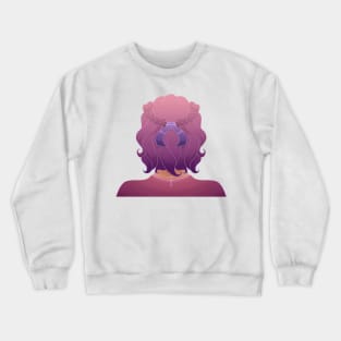 Purple-Haired Girl Crewneck Sweatshirt